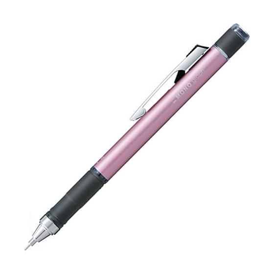 Tombow Pencil Mechanical Pencil MONOgraph with Rubber Grip, Pink, DPA-141D, Freno-knock, Clip-knock type, with MONO eraser