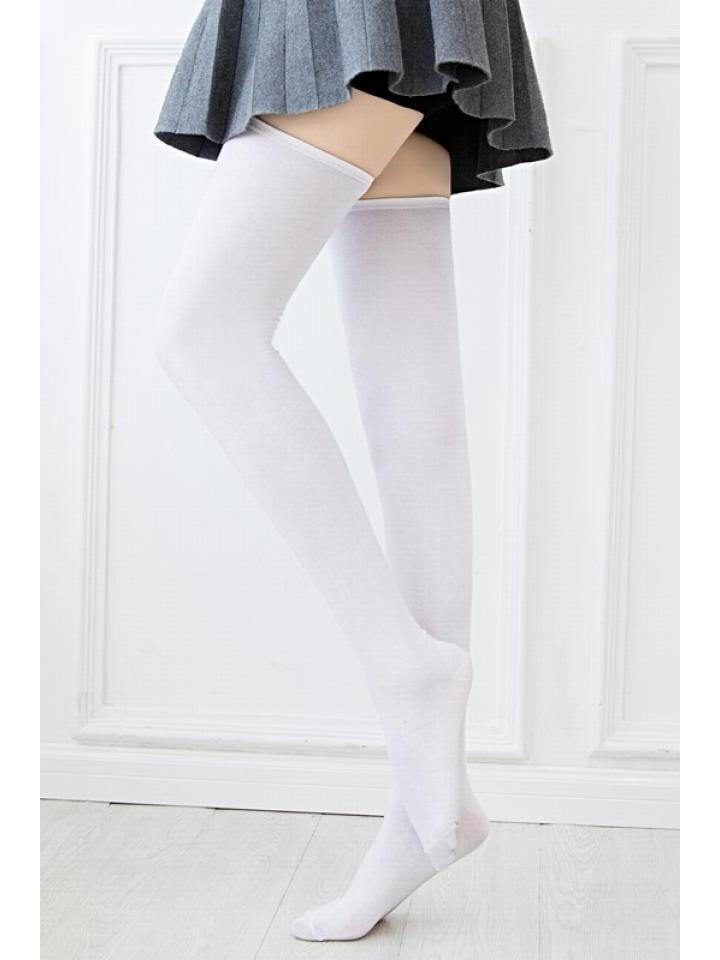 Japanische Preppy Style Gestreifte Baumwoll-Over-the-Knee-Socken