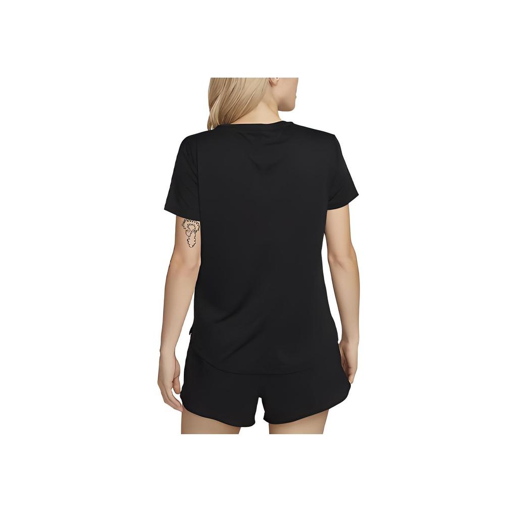 New Nike Dri-FIT One Women'ss Logo Crewneck T-Shirt Black DX1026-010
