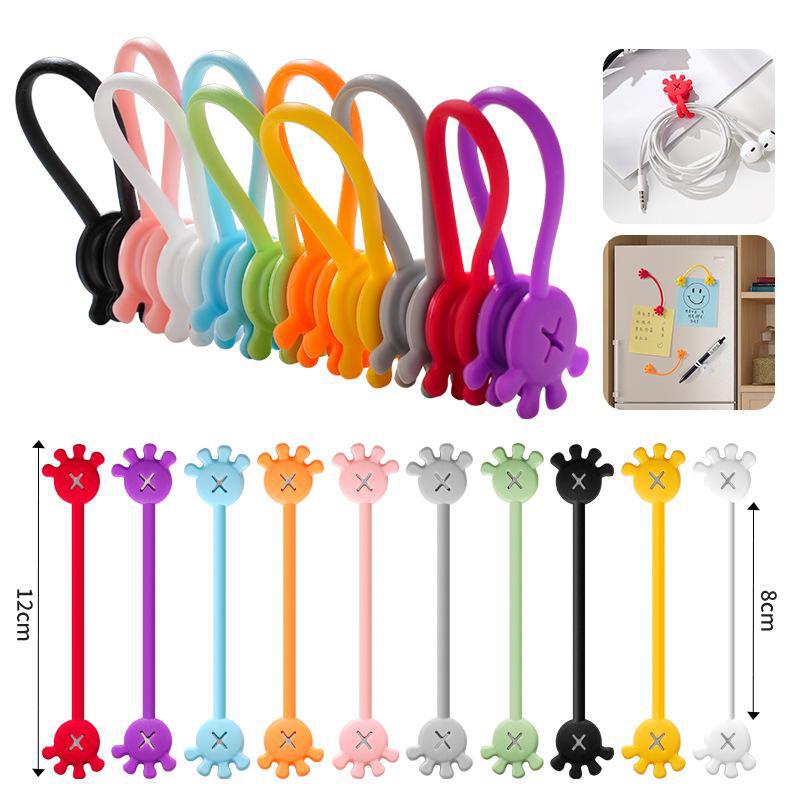Palm Silicone Magnetic Cable Organizer and Bookmark