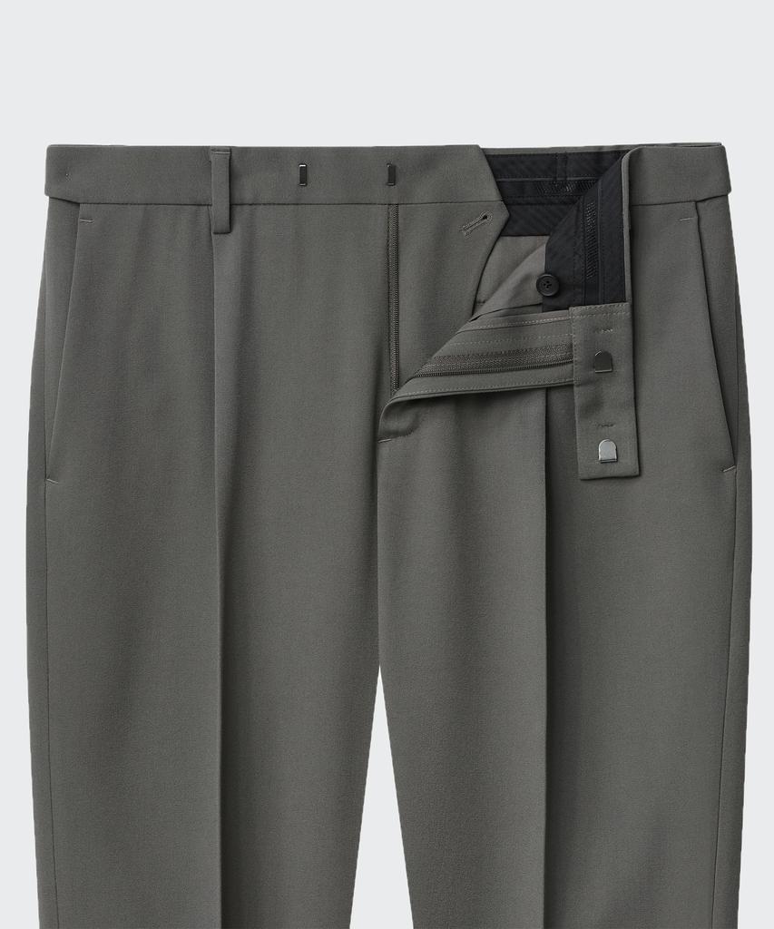 MUSINSA STANDARD Wide Hidden Banding Slacks [Light Khaki]
