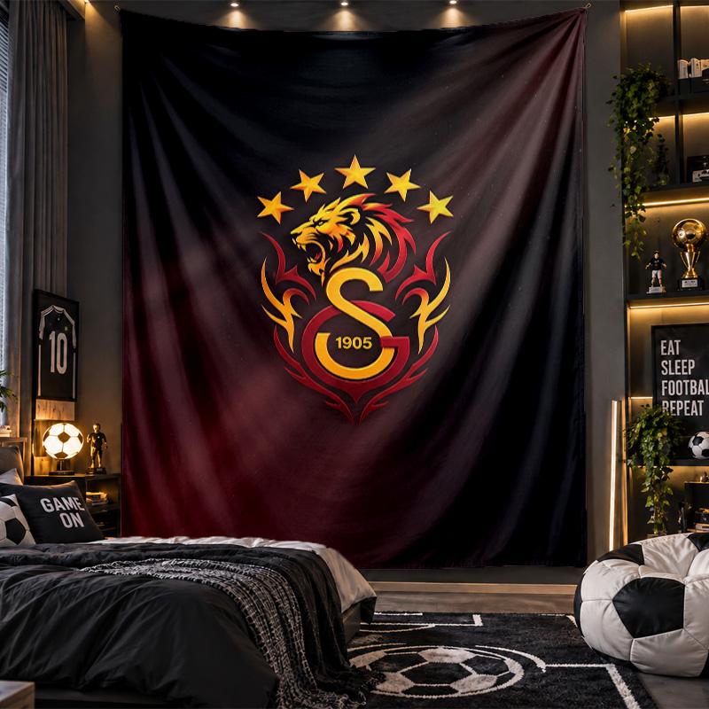 Arazzo da Appendere a Parete Tessuto Stampato Galatasaray FC per Soggiorno Camera da Letto Decorazione Casa