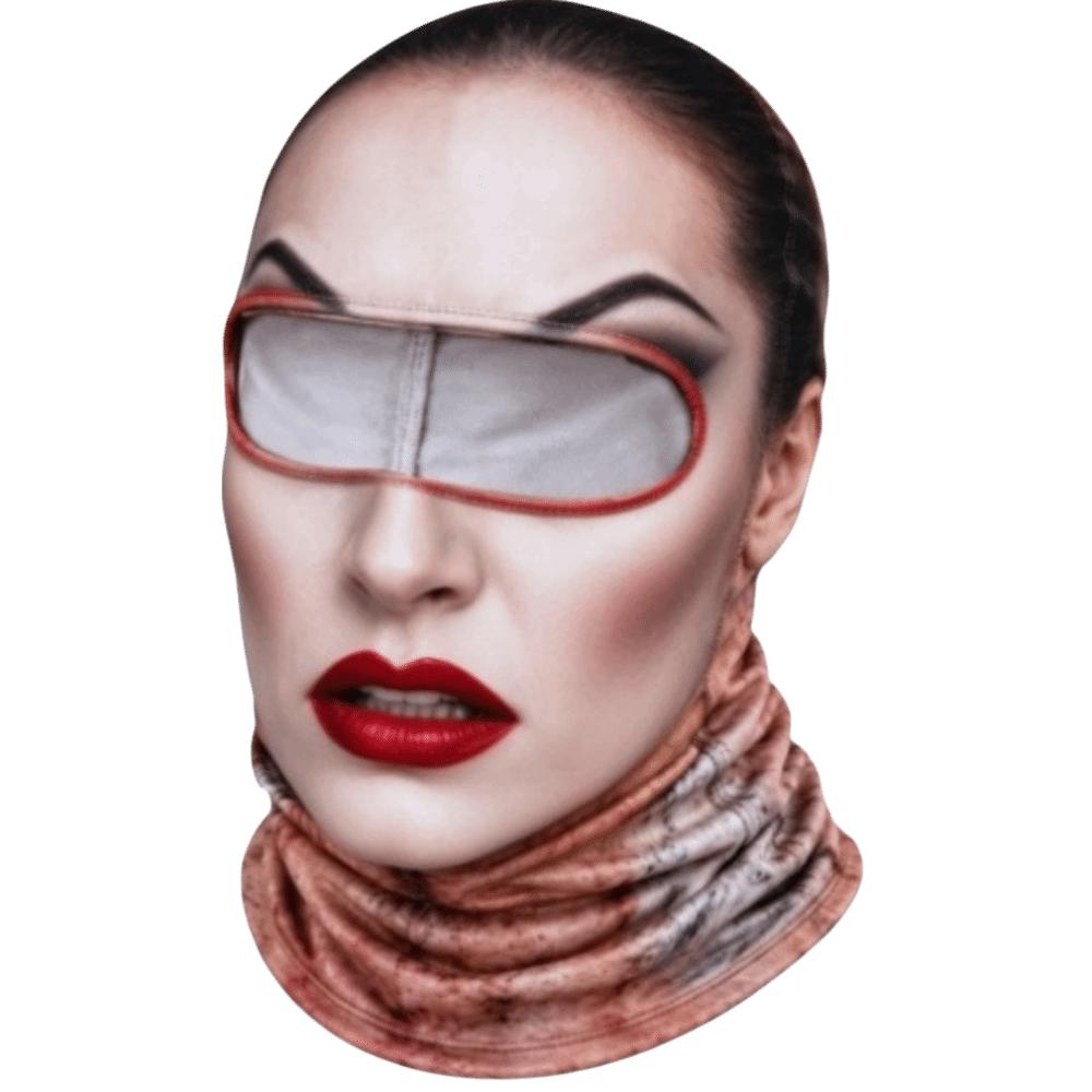 Soft Lightweight Fabric Funny Face Balaclava Breathability Realistic Printed Ski Mask Cycling