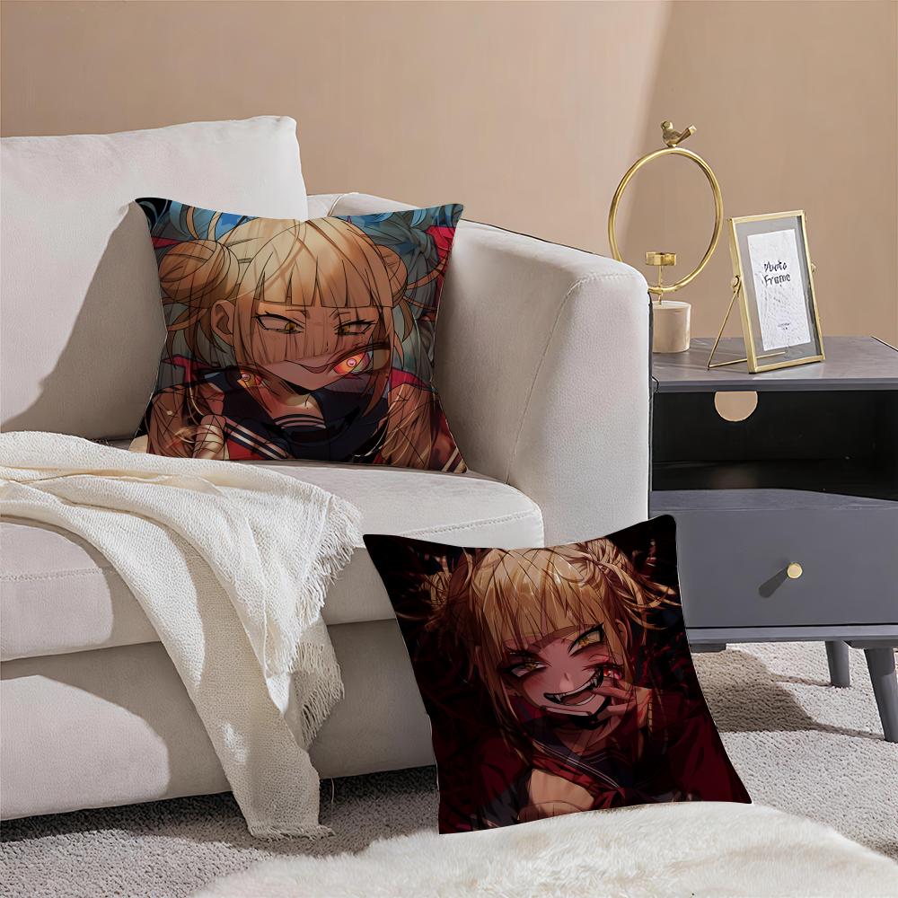 M-My Hero Academia Himiko Toga Pillow Case Pattern Printed Pillowcase For Living Room Sofa Cushion Cover & Bedroom Decor