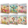 6pcs DIY Rhinestone Diamond Art Mosaic Postcards Diamond Art Handmade Cards Creative Christmas Birthday & Thanksgiving Card Kits