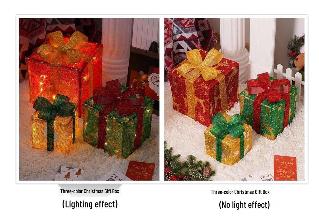 Christmas LED String Lights Gift Set: 3-Piece Decoration for Festive Party Atmosphere