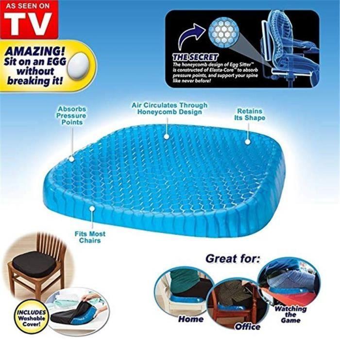 Cuscino per sedile Egg Sitter Cuscino ortopedico per sedile in gel a nido d'ape traspirante Cuscino comfort in memory foam Cuscino