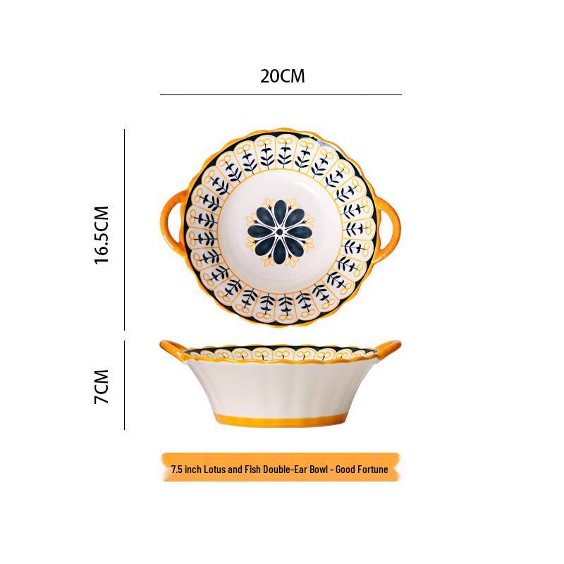 Jingbaodi Lucky Charm Ceramic Soup Bowls