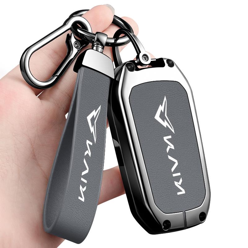 Car Zinc Alloy Leather Car Key Case Cover For Kain Kaiyi Kunlun Ihd R 300 500 Ev Protect Keychain Shell Interior Accessories
