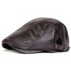 Newsboy Brand Latest Fresh Color Plain Solid Leather PU Faux School Old Vintage Men Caps British Painters Hats Spring Autumn Side Adjustable Flat