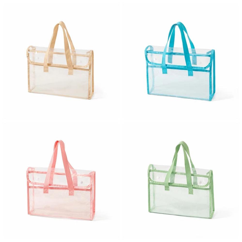 Large Capacity Transparent Exam Bag PVC Document Bag Study Test Paper Storage Bag  Storage Pouch