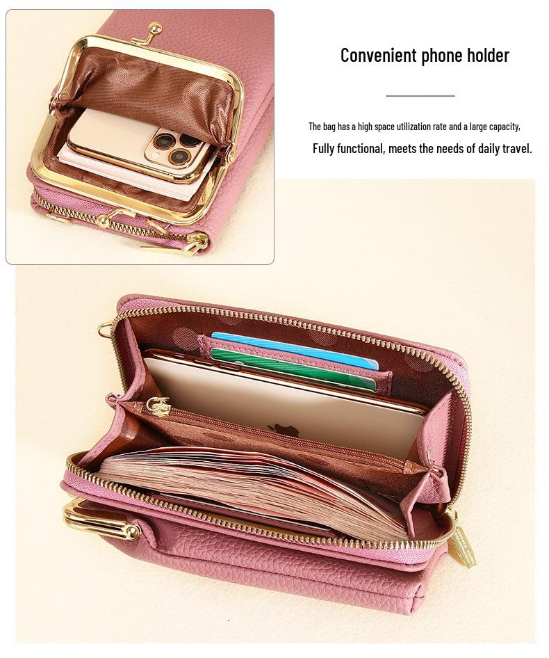 Trendy Women's Crossbody Mobile Phone Bag: Multifunctional Wallet & Coin Purse
