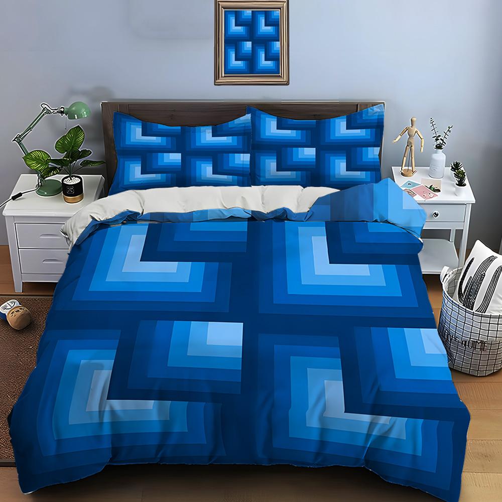 Geometric  Designs Patterns Bedding Set Duvet Cover 1 Duvet Cover 2 Pillowcases Adult and Children Bedding Set Luxury Gifts