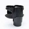Multifunctional Black Carbon Fiber Color Car Storage Box Cup Holder Organizer X1