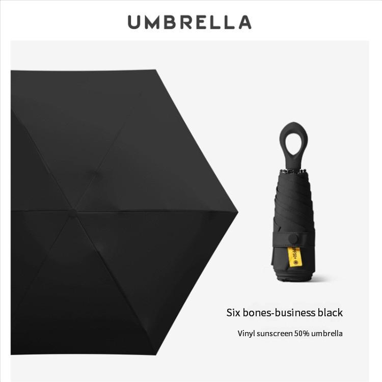 Mini Vinyl Sunscreen Parasol Folding Small Portable Ring Handle Sun Umbrella Wholesale Sun Umbrella Manufacturer Spot Stock