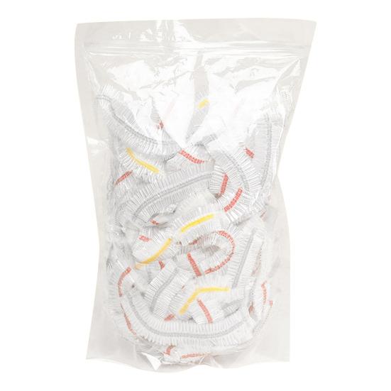 Stycken Engångs Plastskålskydd Transparent Elastisk Öppning Förhindrar Insekter Och Damm