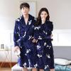 G5Z Couple's Flannel Robe: Thick Coral Fleece Bathrobes for Men & Women