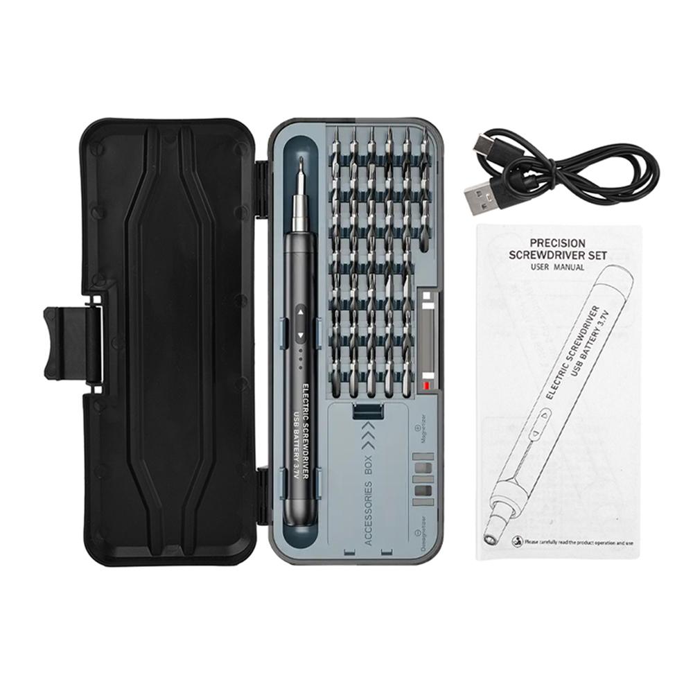 

46 in 1 Electric Screwdriver Set Precision Power Tool Kit Rechargeable Wireless Mini Small Bits for Mobile Cell computer Repair чорний