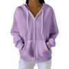 Women's Casual Fashion Long-Sleeved Zip-Up Christmas Print Knitted Hoodie