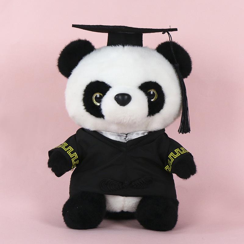 Graduation Panda Plush Toy - Customizable Doctor/Bachelor Uniform Gift
