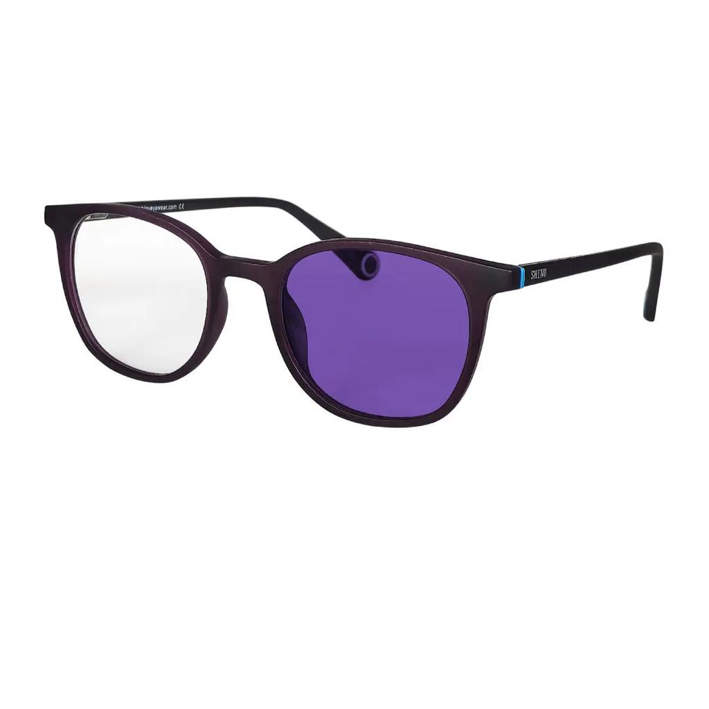 SHINU Shortsighted Eyeglasses Ladies Photochromic Lenses -200 Shortsighted Glasses Change Blue Pink Lens Glasses Ladies -2.00
