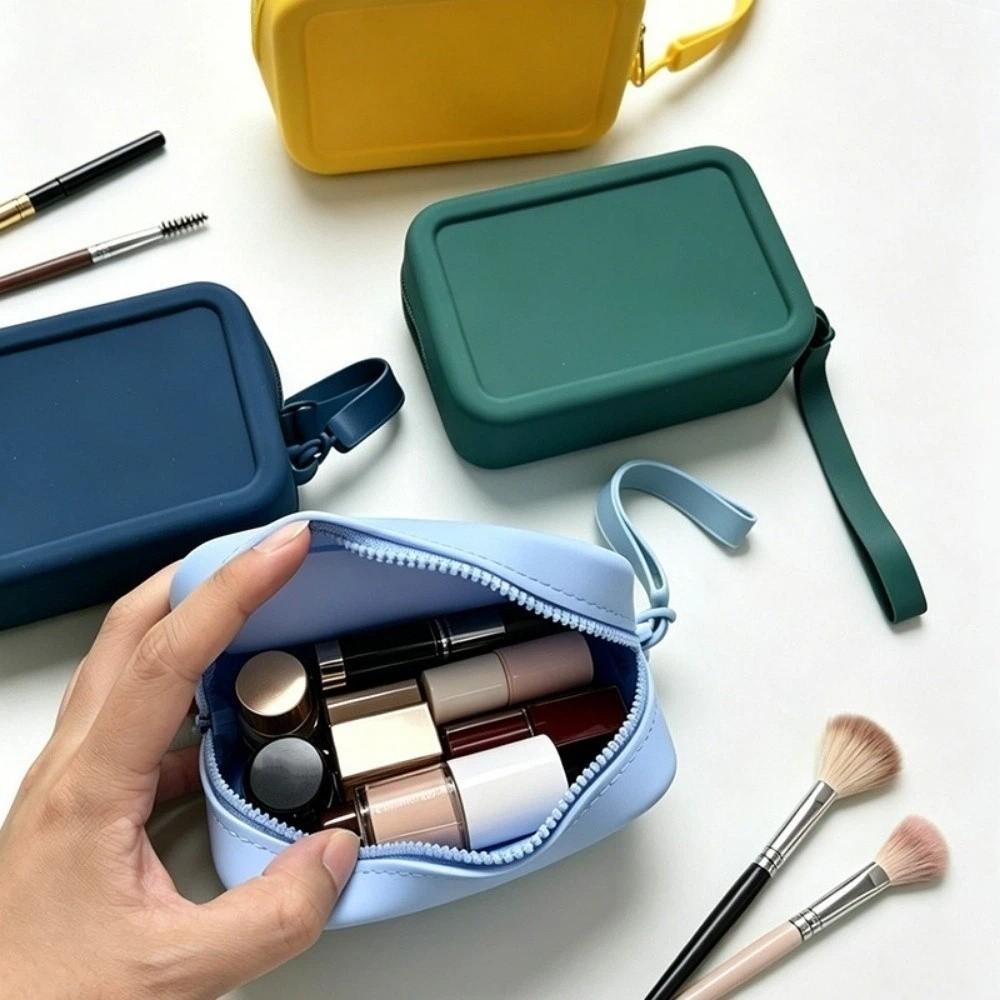 Large Capacity Cosmetic Makeup Bag Silicone Storage Bag Organizer Toiletries Handbag Holiday Gift