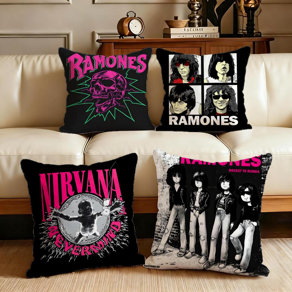 Ramones Cushion Cover Cushion Cover Set 4Pcs 50X50 45X45 40X40 Pillowcase Decorative Sofa Home Decor