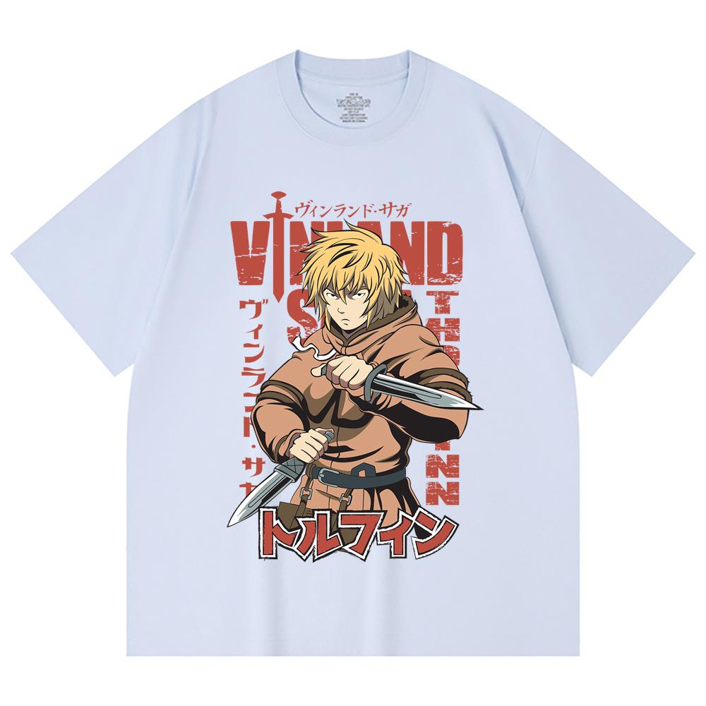 230 Gsm 100% Cotton Vinland Saga V1 Thorfinn Print Unisex Heavy Cotton T Shirt