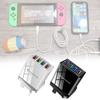 Colorful 4 Usb Phone Charger 3a Tablet Travel Charger Eu Plug Charging Head