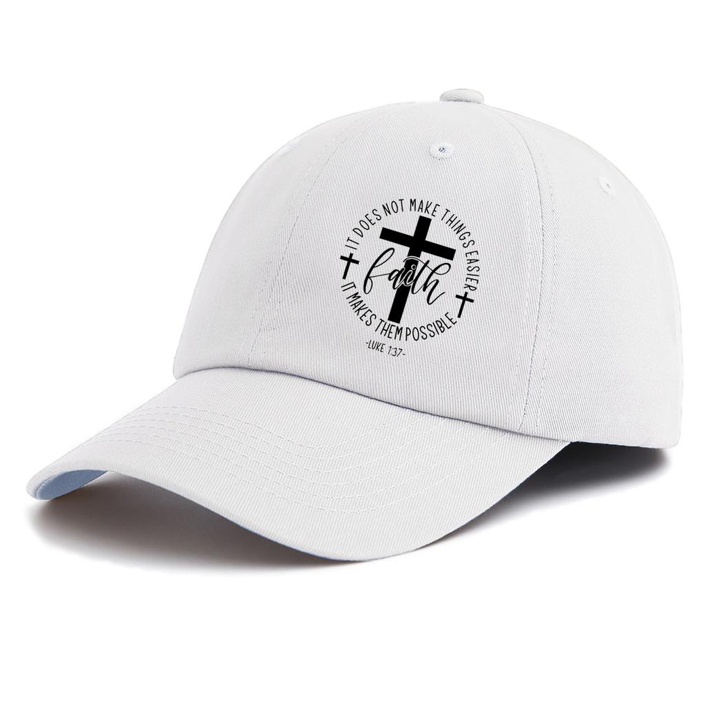 1pc Faith Print Baseball Cap for AdultsMinimalist Retro Style Casual Soft Adjustable Dad HatPerfect As Gift