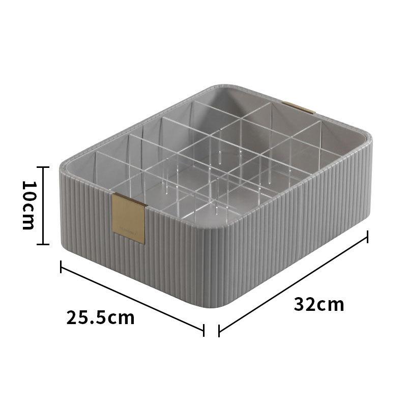 Storage Box Large Capacity Socks Shorts Divided Sorting Artifact 3-in-1 Storage Box