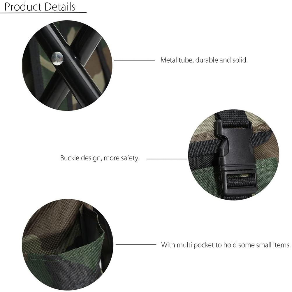 Venkovní Skládací Přenosná Stolička Židle Úložná Taška Batoh pro Turistiku Kempování Rybaření