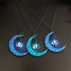 Glowing In The Dark Moon Pendant Necklace Women Pumpkin Lantern Charm Luminous Necklaces Jewelry Gifts