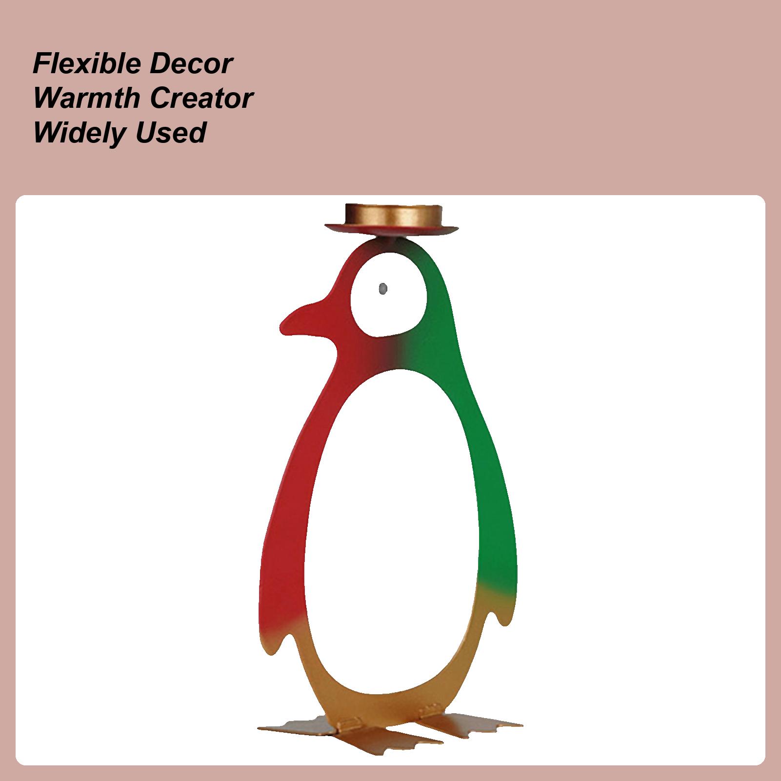 

Penguin Shape Candlestick Resin Desktop Centerpiece Ornament Tea Light Holder For Christmas Thanksgiving Holiday Wedding China Mainland