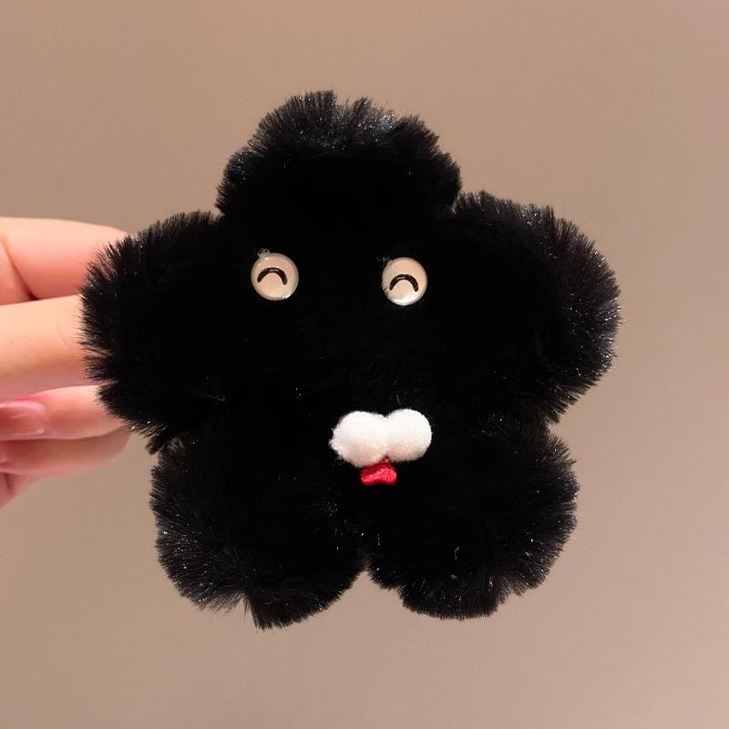 Urocze OkularyKwiaty Półupięte Średniej WielkościPluszowy Klips Szczękowy Damskie Updo Klips Rekin Spinka do Włosów Kreskówkowa Spinka do Włosów