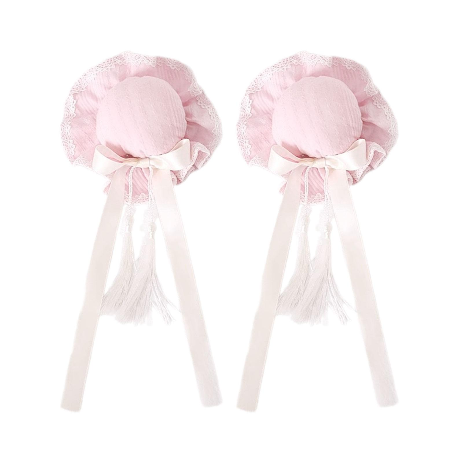 

1 пара шпилек для волос в форме пучка для девочек, аниме-ролевая игра на Хэллоуин, заколка для волос в китайском стиле для женщин, заколка для волос в виде конского хвоста розовый