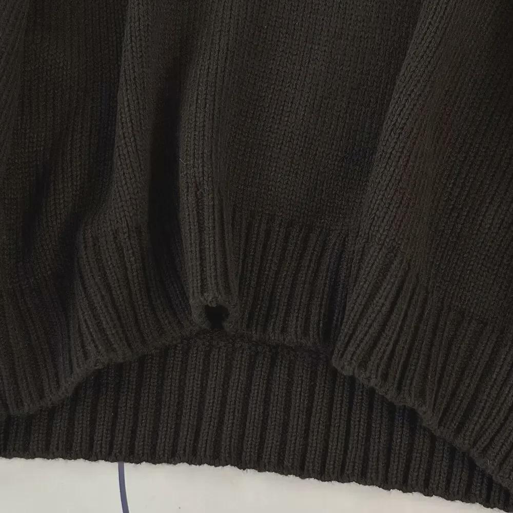 Pulover Maro Închis pentru Femei 2023 în Formă de Cocoon cu Guler Ridicat - Toamnă/Iarnă Casual Croială Lejeră