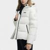 Fila Heritage Warm Versatile Solid Color Logo Hooded Long Sleeve Down Jacket Women Outerwear Cloud-Mushroom-White F11W448901FWT