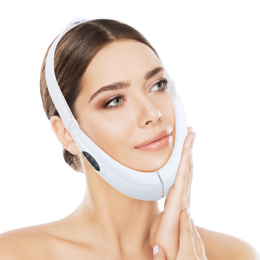 Smart EMS Vibration Massage Facial Slimming Device for Nasolabial Fold Shaping and Chin Contouring