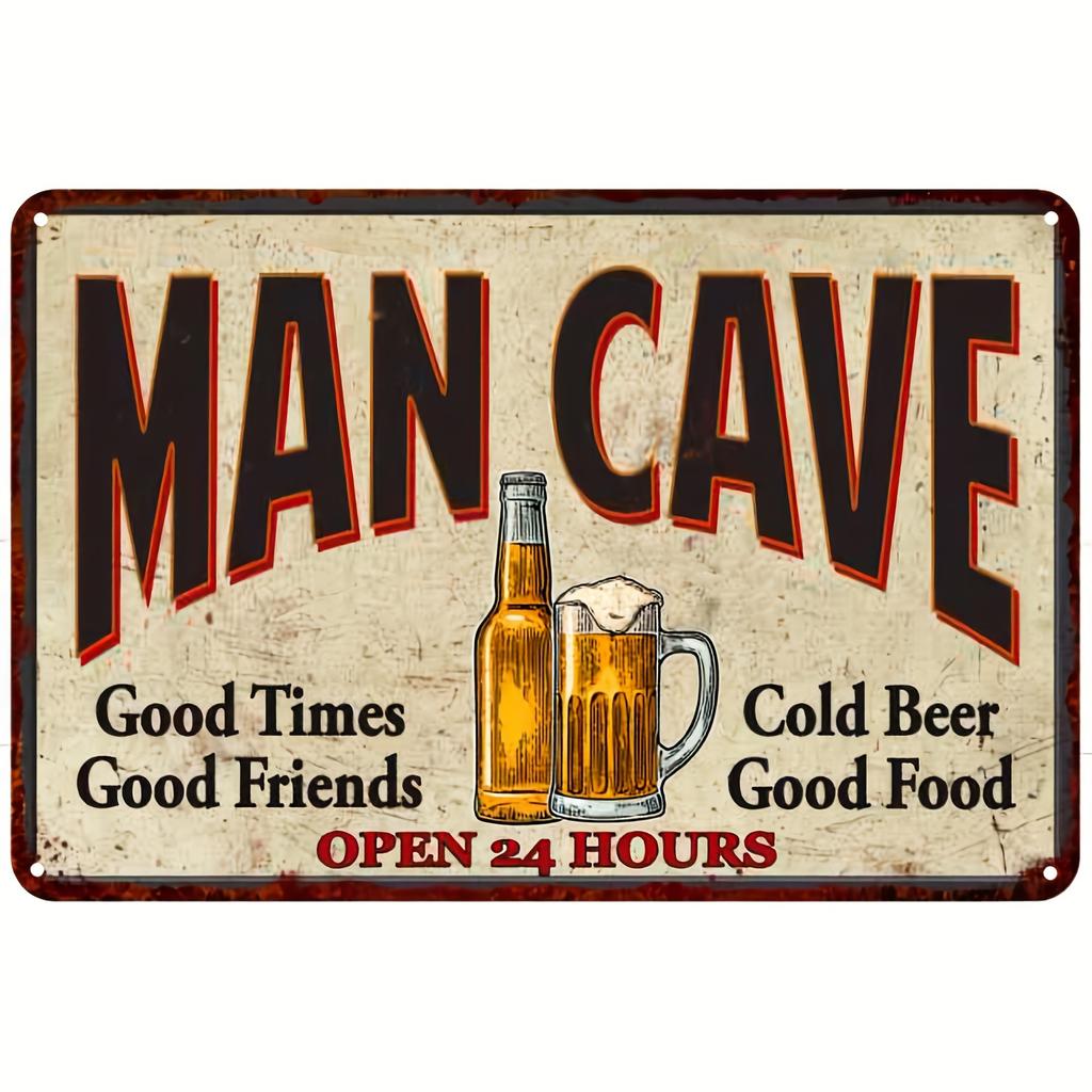 Vintage Beer  BBQ Metal Iron Sign  Retro Wall Decor for Home Kitchen Bar Club and Man Cave