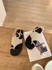 Fashion 2025 Summer New Flat Bottom Buckle Strap Women's Sandals Casual Versatile Comfort Pinch Toe Concise Beach Sandals Women