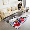 Eishockey Teppich Eishockeyspieler Bereichsteppich für Jungen Teenager Weicher Wintersport Indoor Bodenmatte für Schlafzimmer Bettseite Wohnzimmer Fußmatte