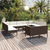 Day and Night - Day and Night Garden Furniture Set 12 Pieces and Brown Synthetic Rattan Cushions