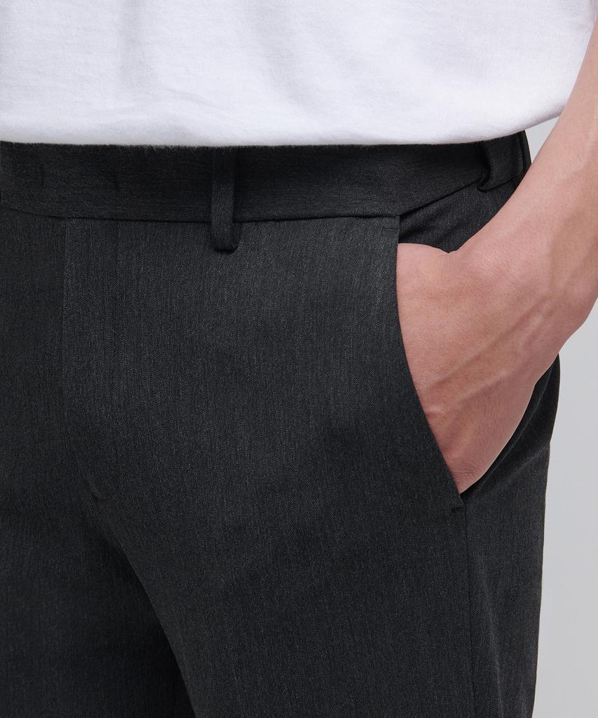 MUSINSA STANDARD Tapered Turn-Up Hidden Banding Crop Slacks [Charcoal Gray]