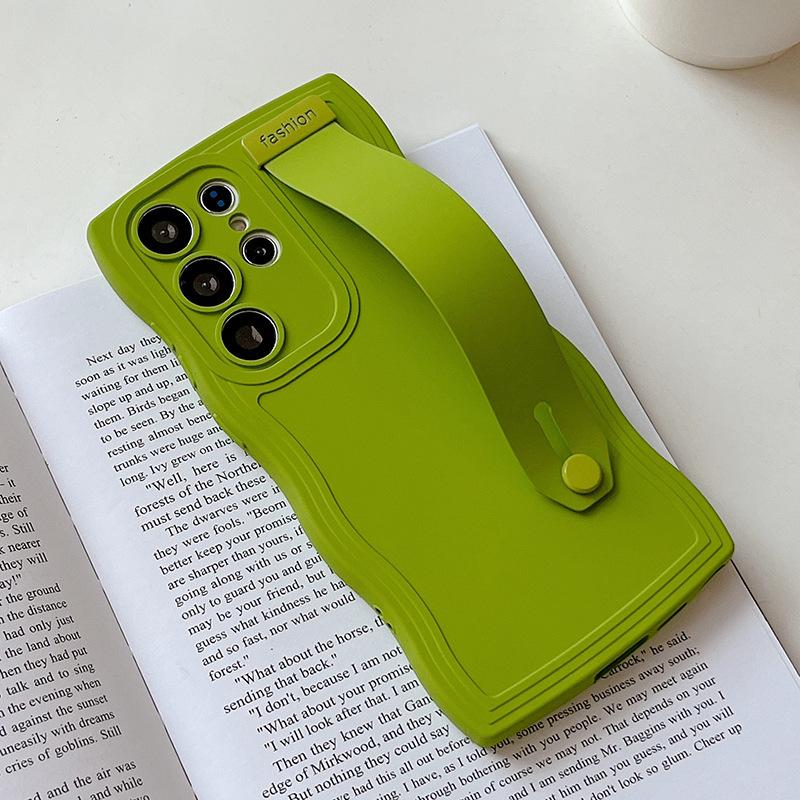 Applicable to Samsung s25 mobile phone case, new big wave wristband s22 personalized bracket a04 anti-drop a13 liquid case