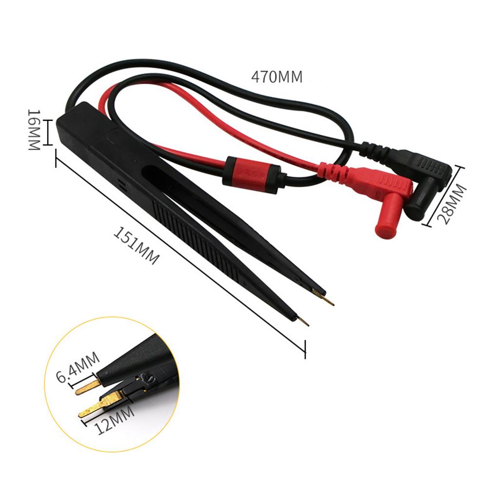 yan New SMD Testing Tweezers Probe Leads for Multimeter Tester yan New SMD Testing Tweezers Probe Leads for Multimeter Tester