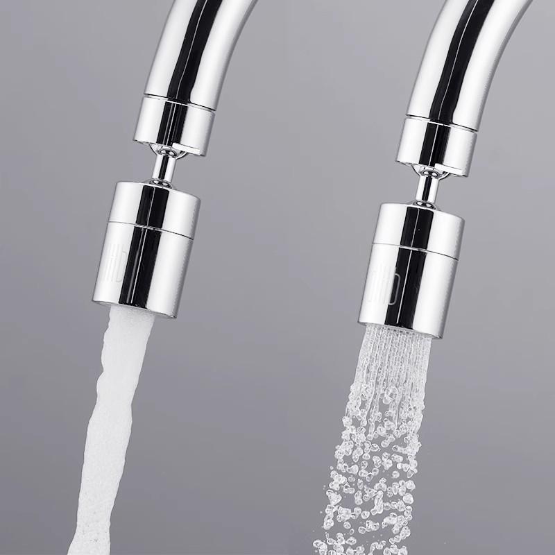 Brass New 2 Mode Washbasin Faucet Nozzle 360° Rotary Splashback Faucet Aerator Kitchen Sink Pressurized Faucet Aerator Bubbler