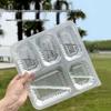 Disposable 5-Compartment Takeout Lunch Boxes