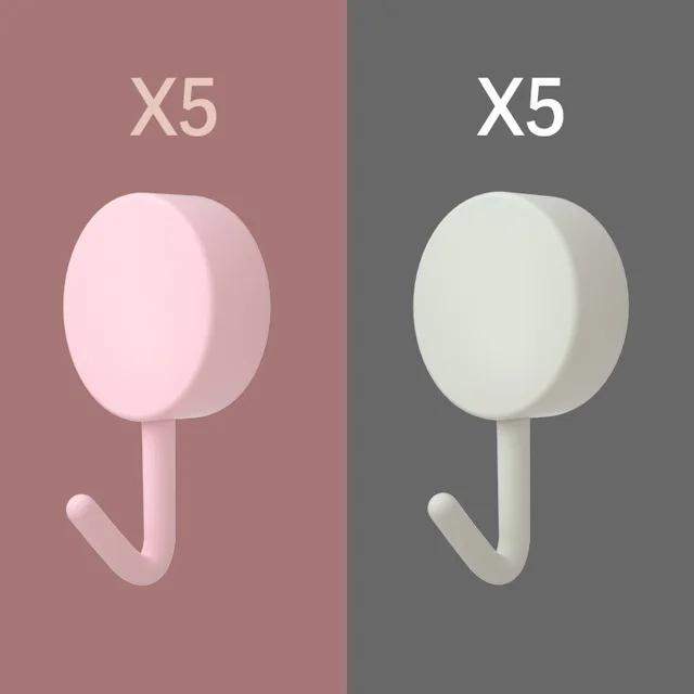 New 10PCS Self Adhesive Wall Hook Strong Without Drilling Coat Bag Bathroom Door Kitchen Towel Hanger Hooks Home Storage Accesso