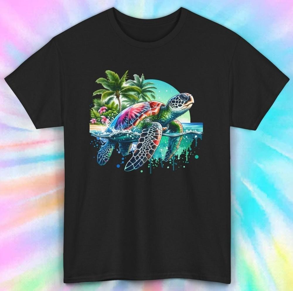 Sea Turtle Shirt | Tropical Beach Design | Colorful Nature Tee S-5XL